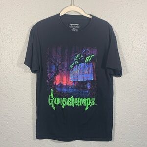 Goosebumps "Welcome to Horrorland" Black Screen Print Tee size M